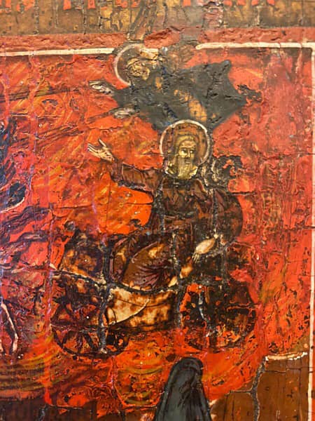 rare antique early 19th century Russian icon St Elia 7
