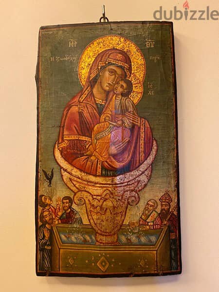 rare museum 19th century greeck icon source of life 0