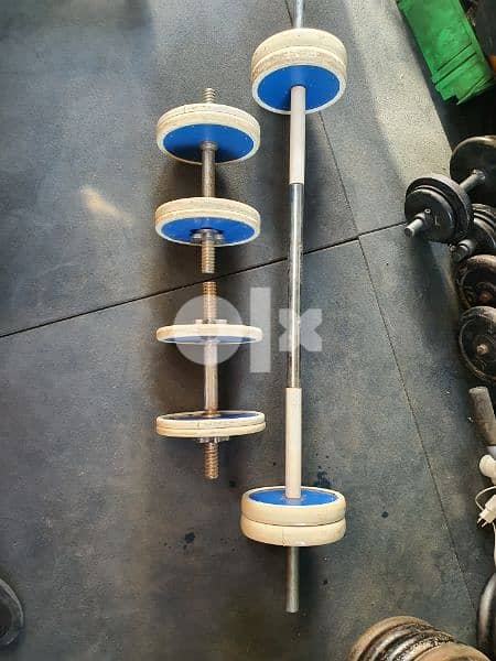 Axe dumbells and long axe pluss weights 03027072 Geo sports 0