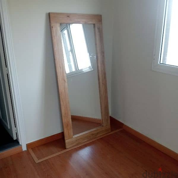 large mirror made from natural pine wood 2