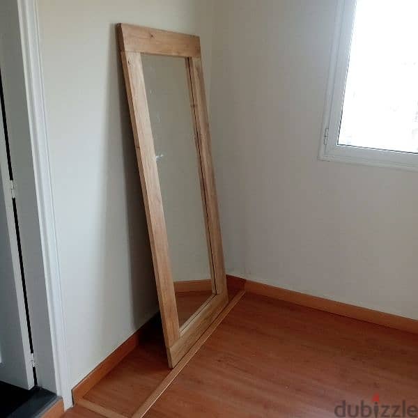 large mirror made from natural pine wood 3
