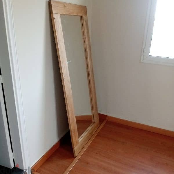 large mirror made from natural pine wood 4