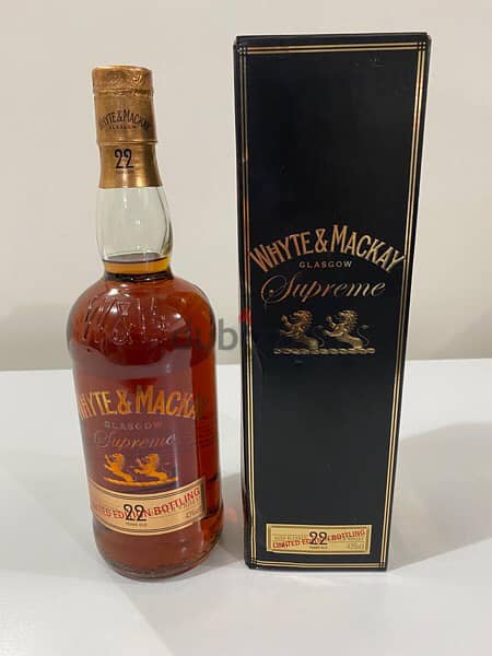 rare 22 year old bottle of white and McKay limited edition 0