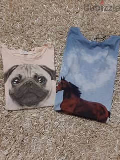 2 H&M shirts for 10-12y girls