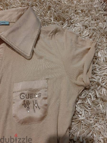original GUESS beige shirt for women 3