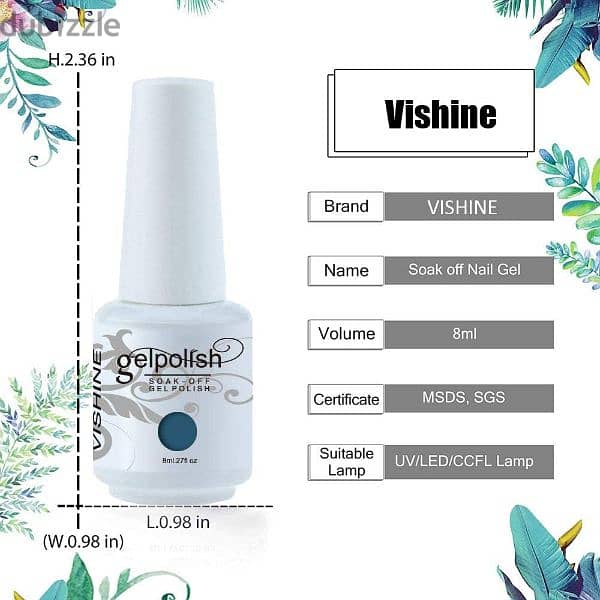 Vishine Gel Nail Polish Sets 6 Colors Glitter UV LED Soak Off 1