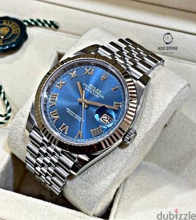 rolex datesjust azzuro