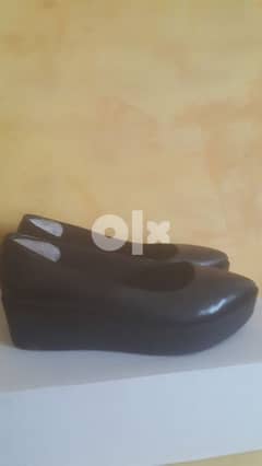 Vagabond leather black wedges pointed shoes 38 0