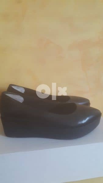 Vagabond leather black wedges pointed shoes 38