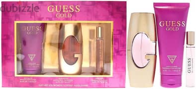 GUESS Gold for Women Edt 75ml + 200ml Bl + 15ml Mininture Gift Set