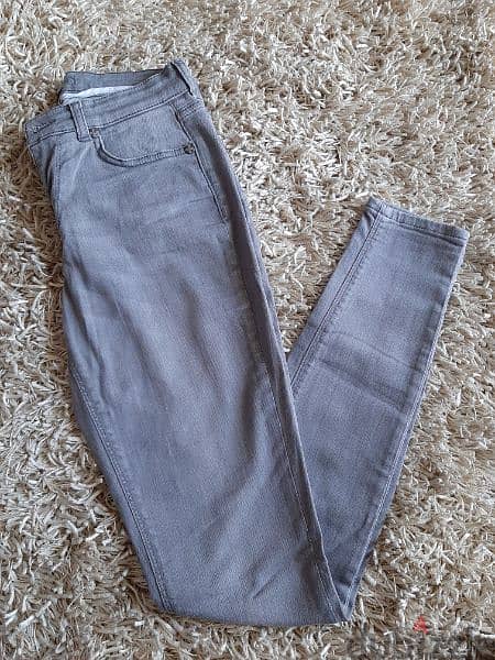 Grey skinny jeans for women size 34 1