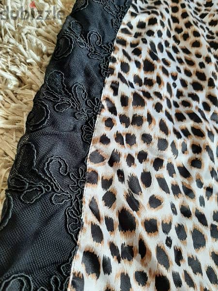 tiger print black dress for women 1