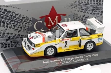 Audi Sport Quattro S1 Rally Monte Carlo (86) diecast car model 1:43.