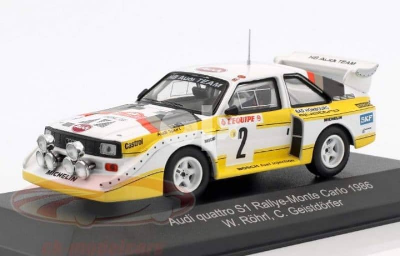 Audi Sport Quattro S1 Rally Monte Carlo (86) diecast car model 1:43. 1