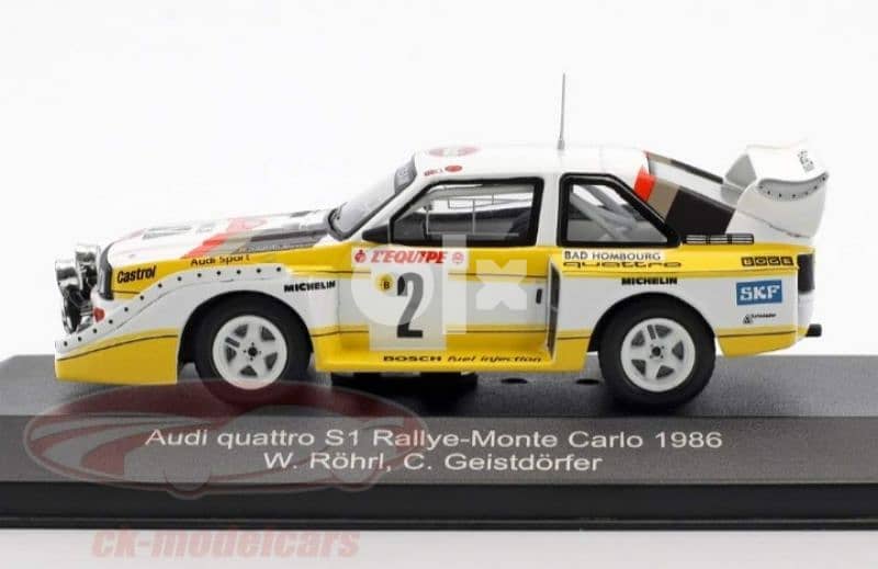 Audi Sport Quattro S1 Rally Monte Carlo (86) diecast car model 1:43. 2