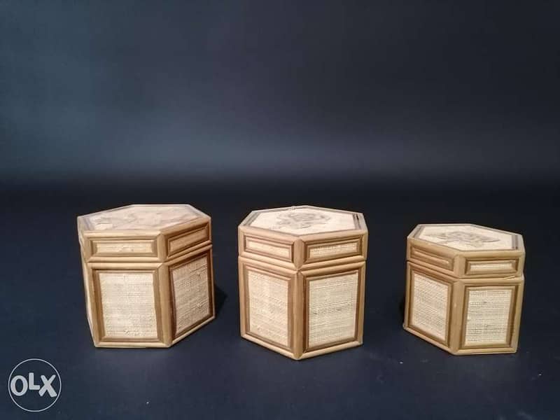 Set of 3 bamboo box 0