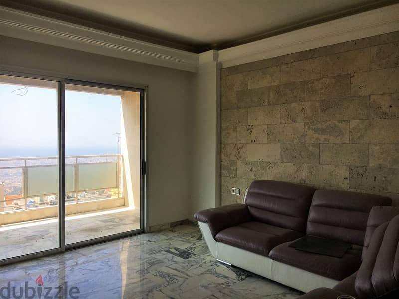 220 SQM Prime Location Apartment in Ain Saadeh with City and Sea View 1