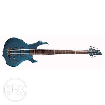 ESP LTD F255 bass guitar gunmetal blue 1