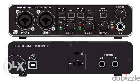 Behringer U-Phoria UMC202HD USB Audio Interface, Studio recording. 1