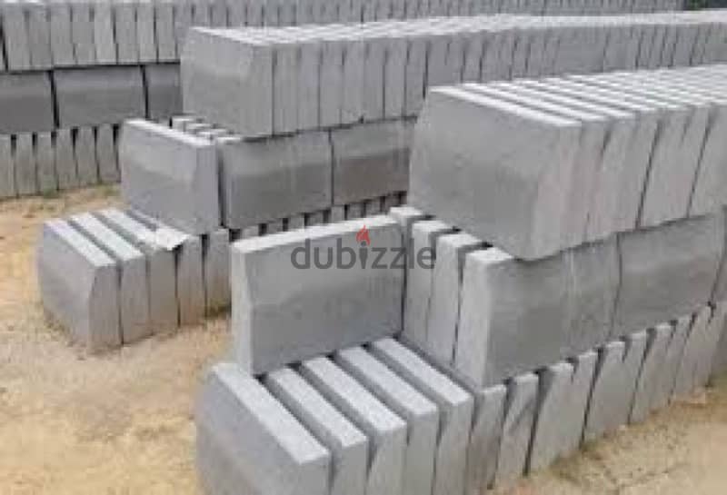 solar panels base concrete blocks حجار خفان +kerbstones and interlock 5