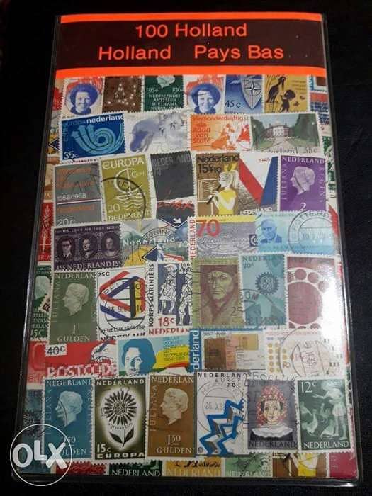 100 old stamps Holand 0