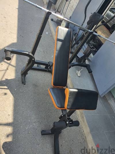 Adjustable bench with flies and rack & biceps stand & legs 03027072