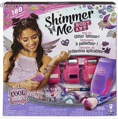 Cool Maker, Shimmer Me Body Art with Roller, 4 Metallic Sheets 0