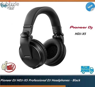 Pioneer DJ HDJ-X5 Professional DJ Headphones - Black