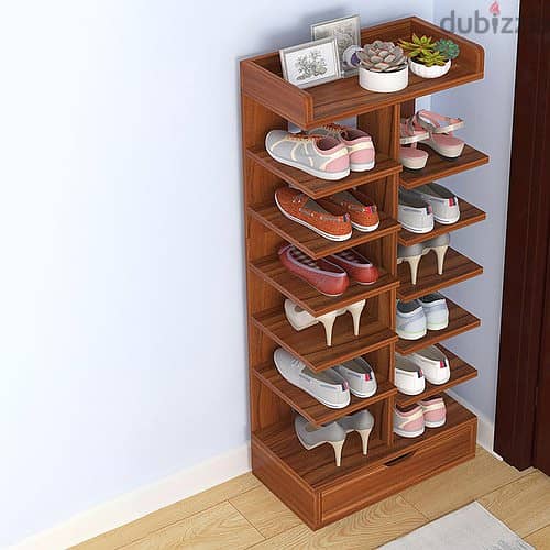 Comforts Brown Shoe Shelf, 6 Shelves 105x40x20cm 0