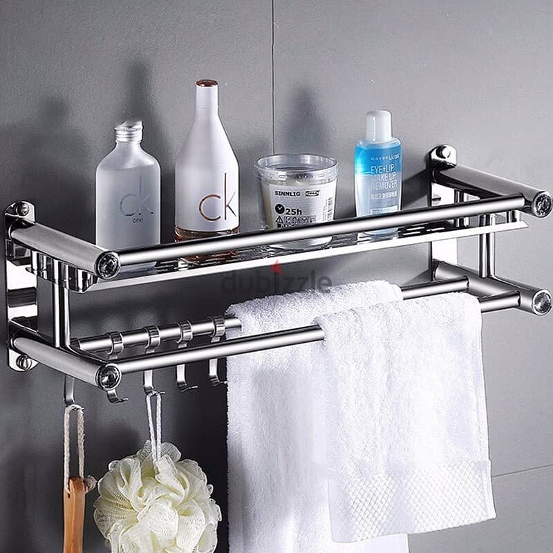 Stainless Steel 2 Layer Rack 60x15x15cm 0
