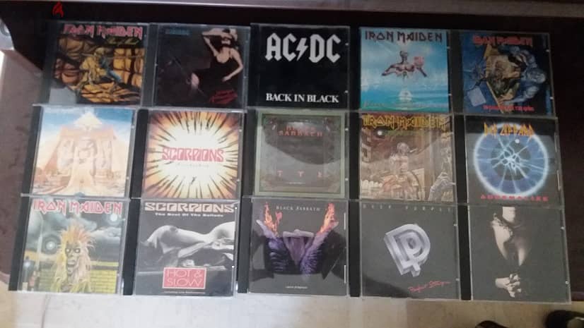 34 CD Heavy metal, Rock, Pop, French, Spanish 80s 90s, Original albums 0