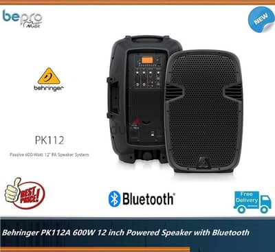 Behringer PK112A 600W 12 inch Powered Speaker with Bluetooth