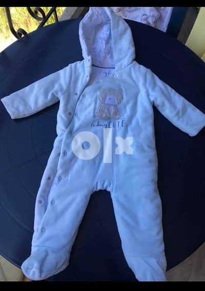 baby overalls and sleeping bag