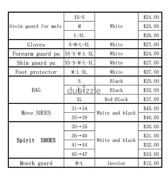 Taekwodo equipments & accessories 2