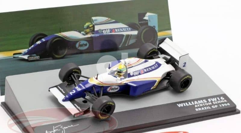 Ayrton Senna Williams FW16 diecast car model 1:43 0