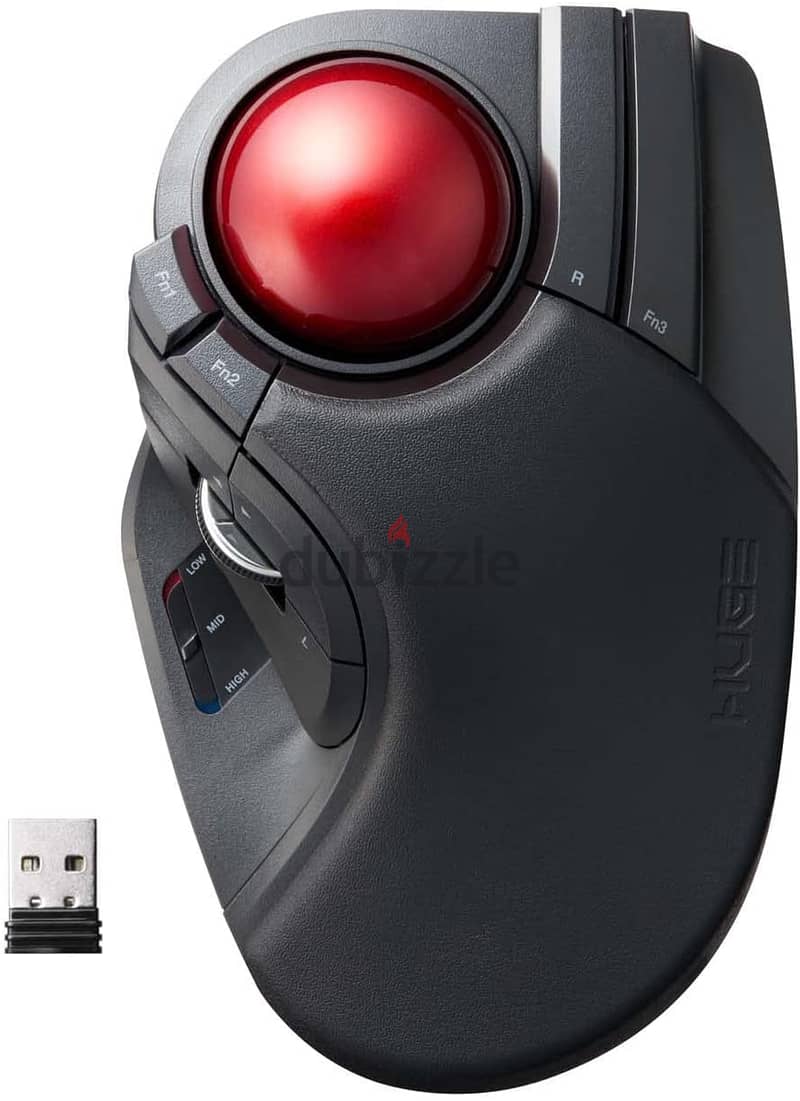 ELECOM Huge Wireless Finger-operated Large size Trackball Mouse 0