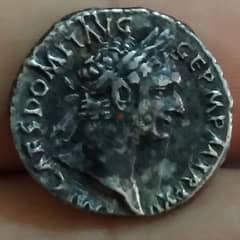 Ancient Silver Denarius Coin for Emperor Domitian year 81 AD 0
