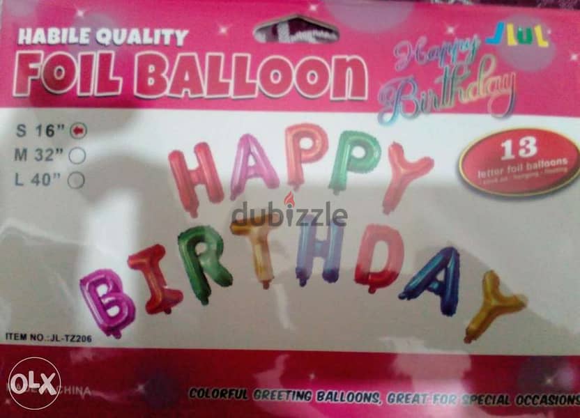 13Pcs Happy Birthday Foil Letter Balloon Party Decorations 1