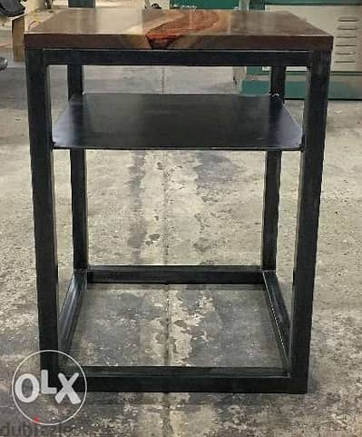 [ Contemporary heavy industrial steel - coffee table ]