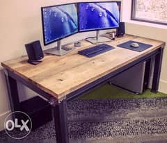 [ Contemporary desk - A Very heavy industrial steel desk ] 0