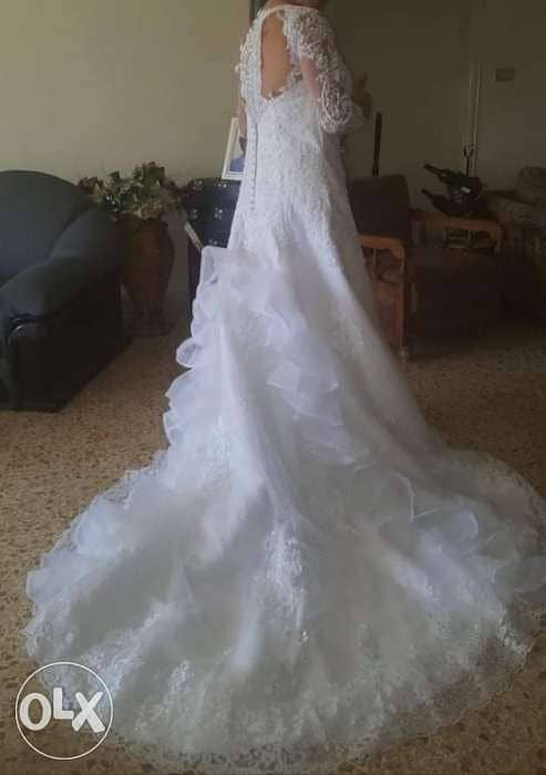 فستان عرس Wedding dress used one time, hand made very good condition 2