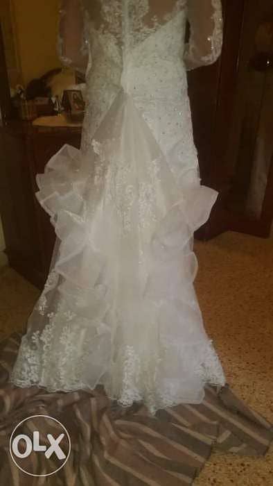 فستان عرس Wedding dress used one time, hand made very good condition 3