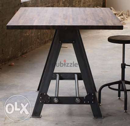 [ Industrial steel - Frame Table Kitchen Island Bar ] 1