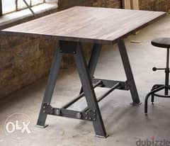 [ Industrial steel - Frame Table Kitchen Island Bar ] 0