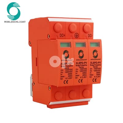 3P DC 1000V 20-40KA arrester Surge protector SPD for solar system