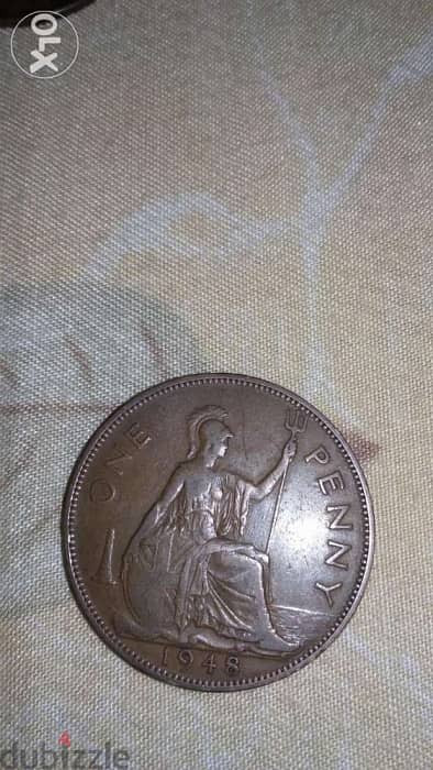 UK English King George Penny Bronze year 1948 1