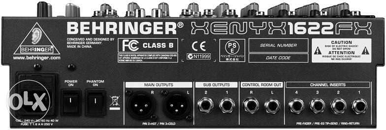 Behringer xenyx1622 FX mixer w effects 1