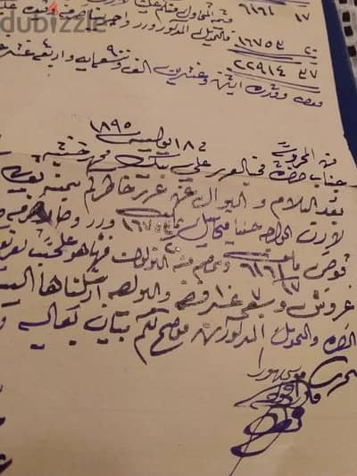 1895 Egypt 127 years old document  مستند مصري قديم