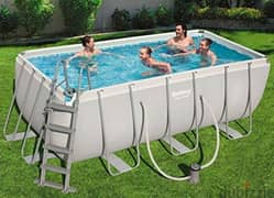 4 x 2 x 1.22 m Pool bestway with filter pump ladder intex بركة