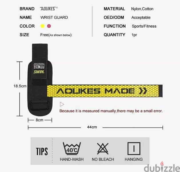 AOLIKES 1 Pair Wrist  Wraps For Weight Lifting 1